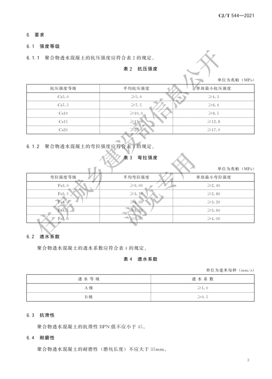 CJ/T 544-2021聚合物透水混凝土