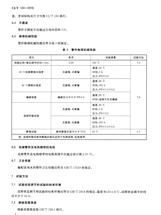 CJ/T 124-2016给水用钢骨架聚乙烯塑料复合管件