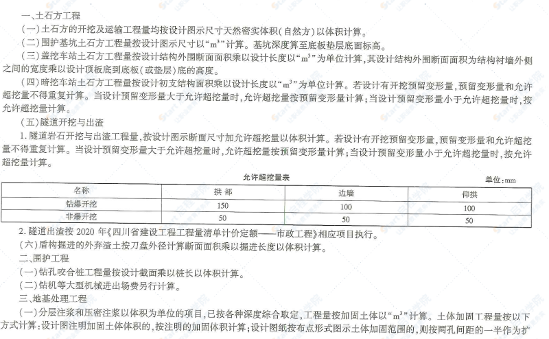 四川2020定额第6册城市轨道交通工程