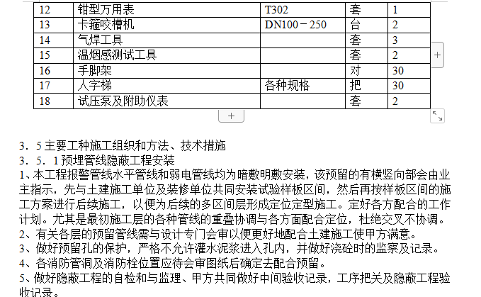 影剧院消防工程消防施工组织设计