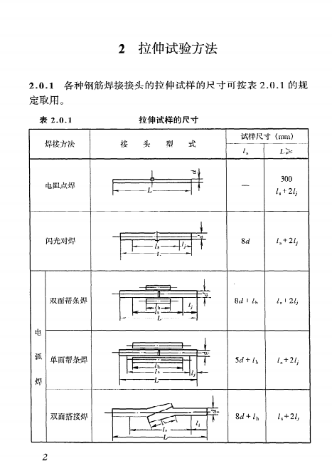 JGJ/T 27-2001钢筋焊接接头试验方法标准