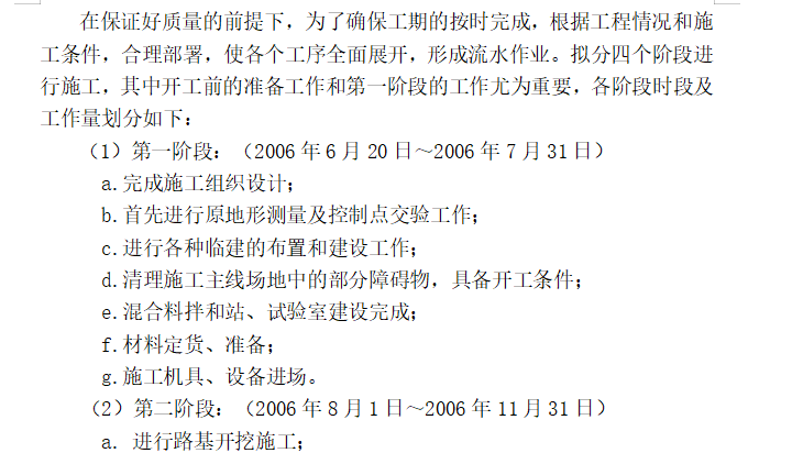 高速公路路基及排水工程施工组织设计方案