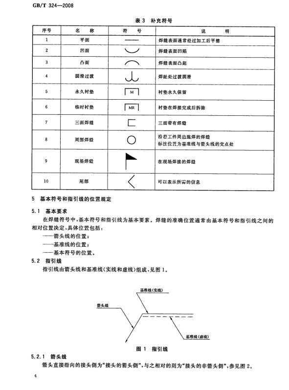 GB/T 324-2008焊缝符号表示方法