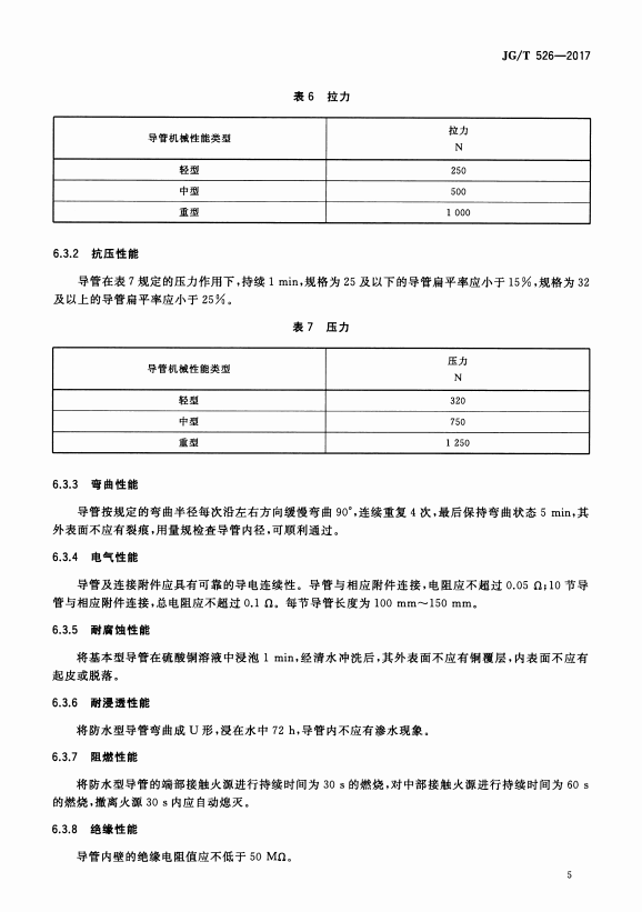 JG／T-526-2017 建筑电气用可弯曲金属导管