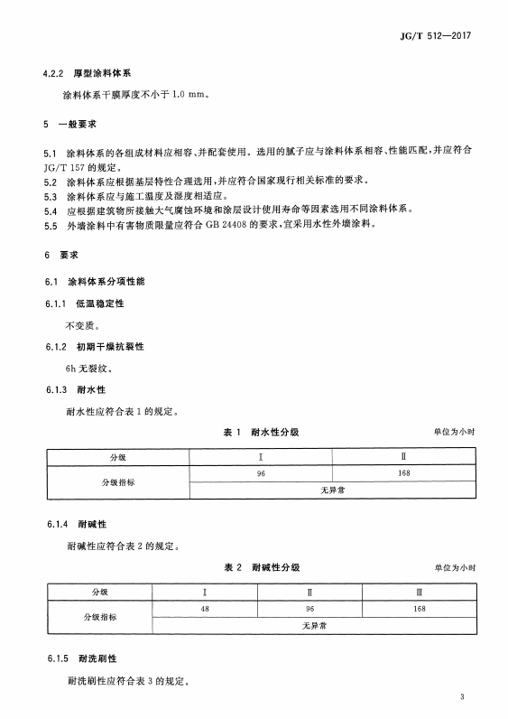 JG/T 512-2017建筑外墙涂料通用技术要求