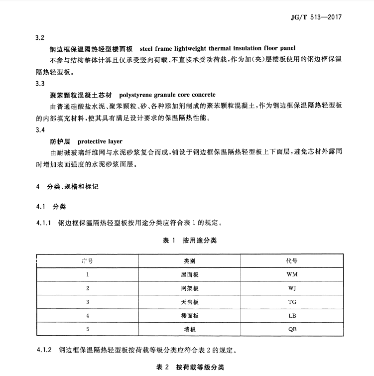 JG/T 513-2017钢边框保温隔热轻型板