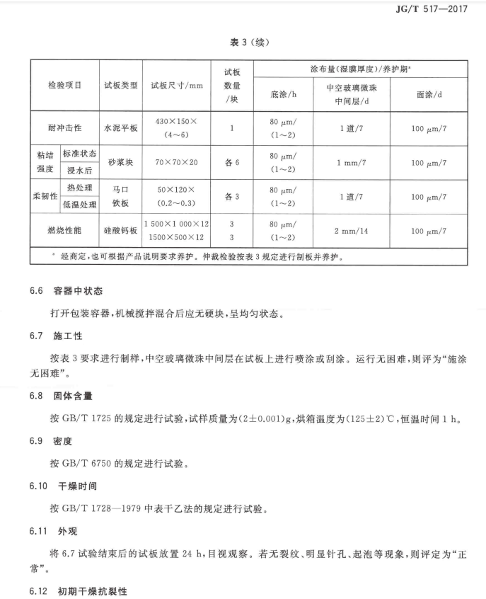 JG/T 517-2017工程用中空玻璃微珠保温隔热材料