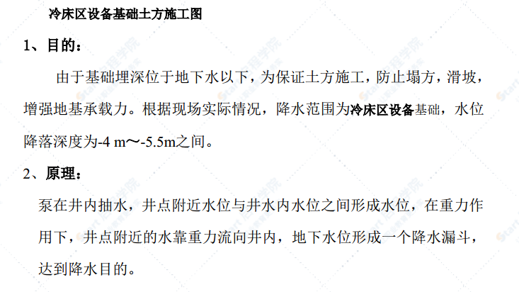 3500mm中厚板冷床区设备基础降水施工方案