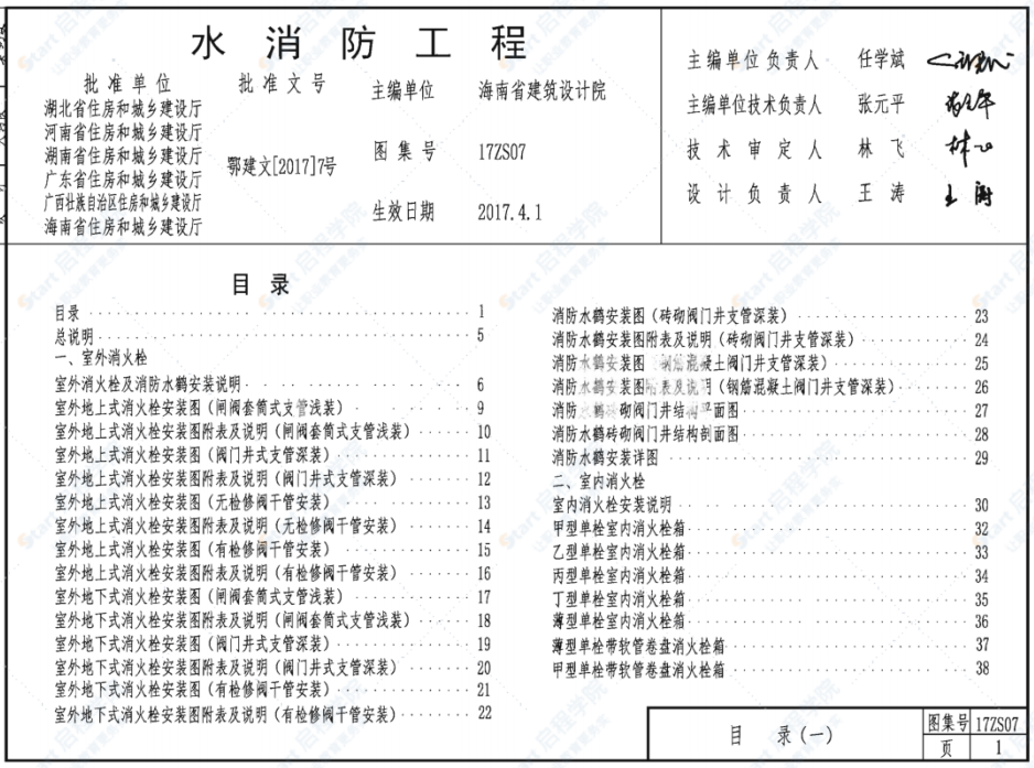 17ZS07水消防工程图集