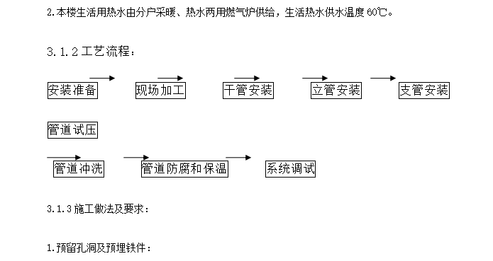 某地區(qū)住宅樓工程關(guān)于安裝專業(yè)的施工方案