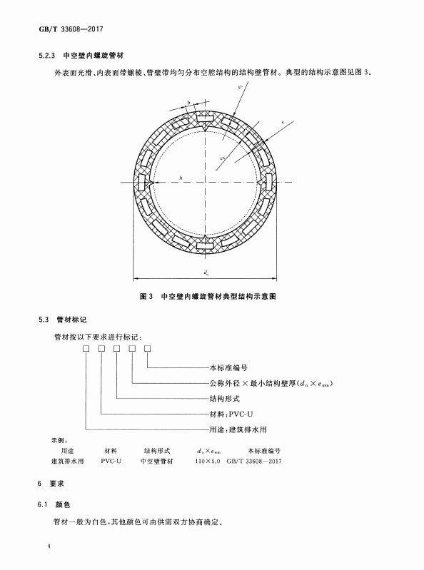 GB/T 33608-2017 建筑排水用硬聚氯乙烯(PVC-U)结构壁管材