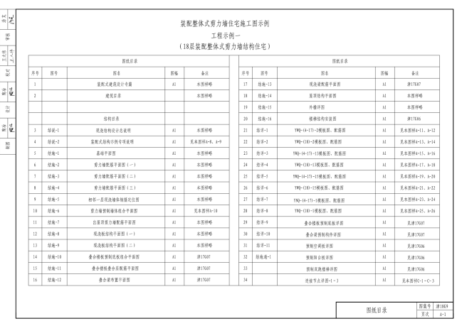 DBJT29-217-2018装配整体式剪力墙住宅施工图设计深度图样