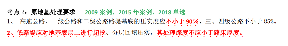2022一建《公路》考点汇总
