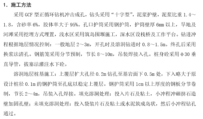 冲击钻机桩单位工程施工方案