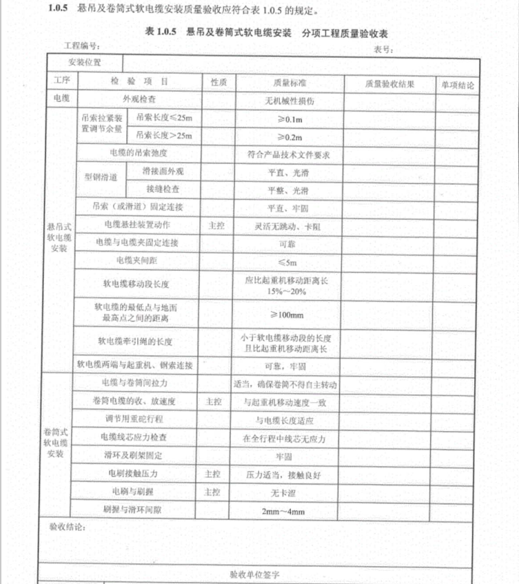 DL/T5161.14-2018 电气装置安装工程质量检验及评定规程第14部分起重机电气装置施工质量检验