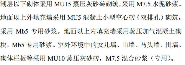 某市某住宅樓和地下車庫關(guān)于砌體項目的施工方案