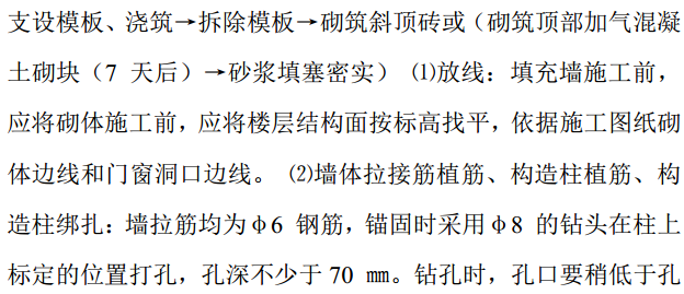 某市某住宅樓和地下車庫關(guān)于砌體項目的施工方案