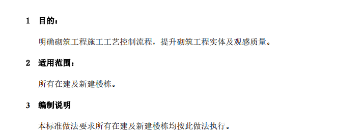 二次结构工程标准做法（砌筑工程施工工艺控制流程）