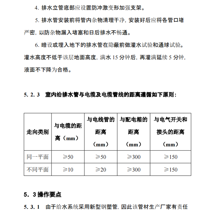 某地關(guān)于住宅小區(qū)工程給排水的安裝