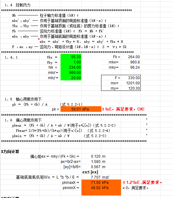 柱下擴(kuò)展基礎(chǔ)計(jì)算