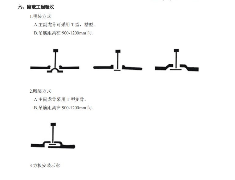 天花板安裝工藝