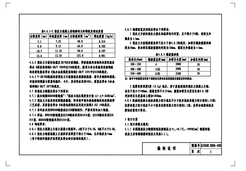 Q320582  ZD028-2020預(yù)應(yīng)力混凝土方樁（螺鎖式連接,、焊接連接）