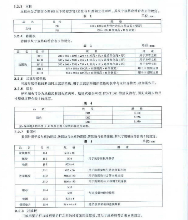 JT/T457-2007 公路三波形梁鋼護(hù)欄