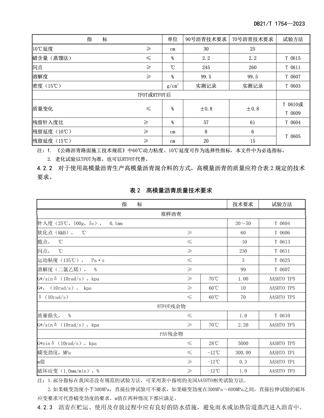 DB21T1754-2023高模量瀝青混合料施工技術(shù)規(guī)范