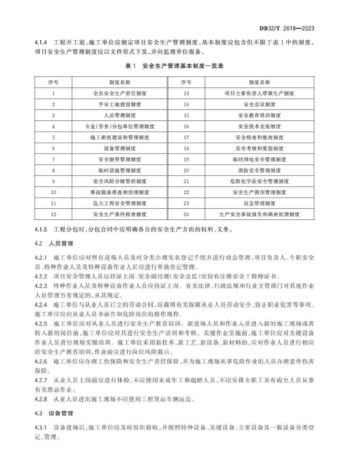 DB32T2618-2023高速公路工程施工安全技術(shù)規(guī)范