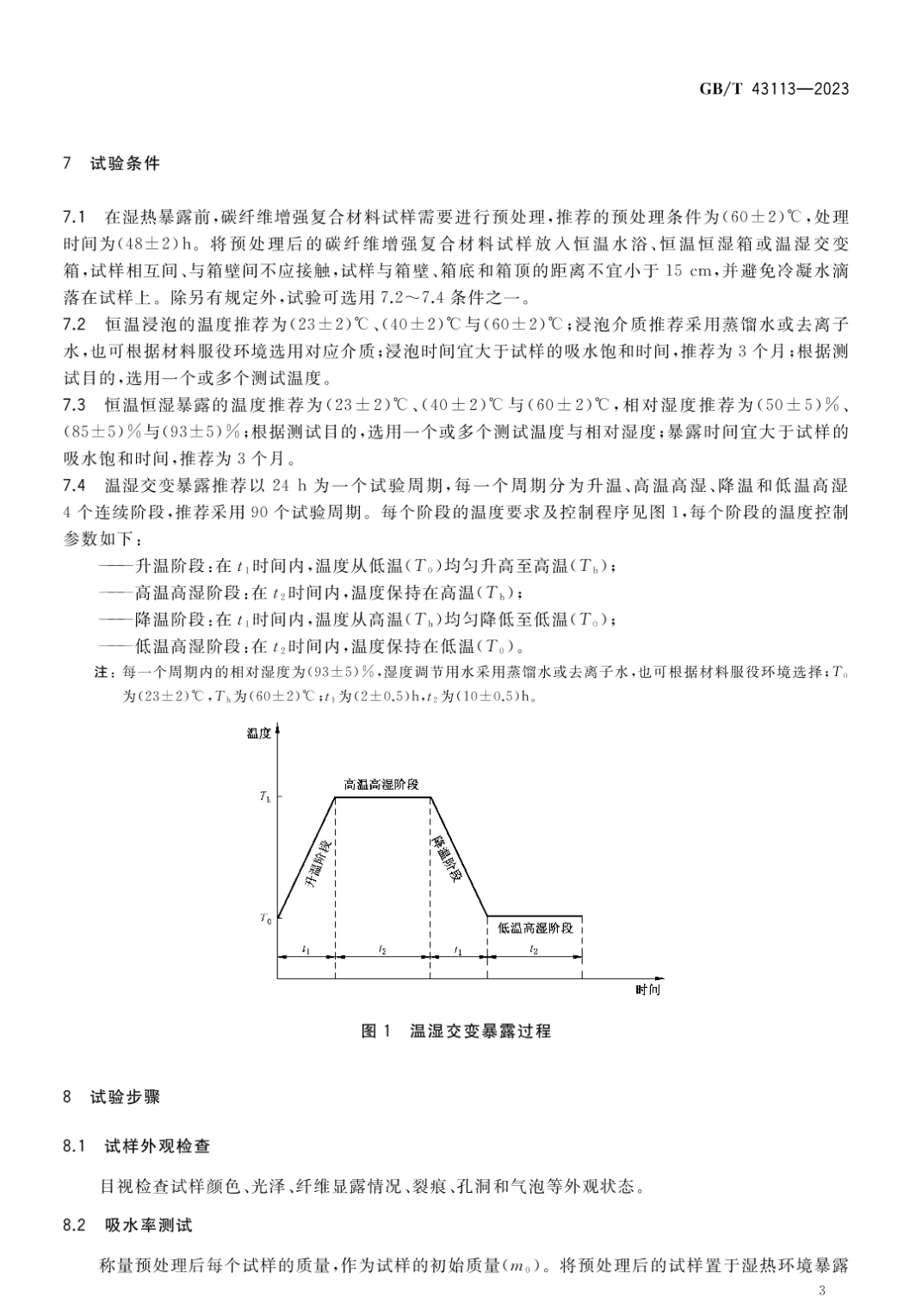 GBT43113-2023碳纖維增強復合材料耐濕熱性能評價方法