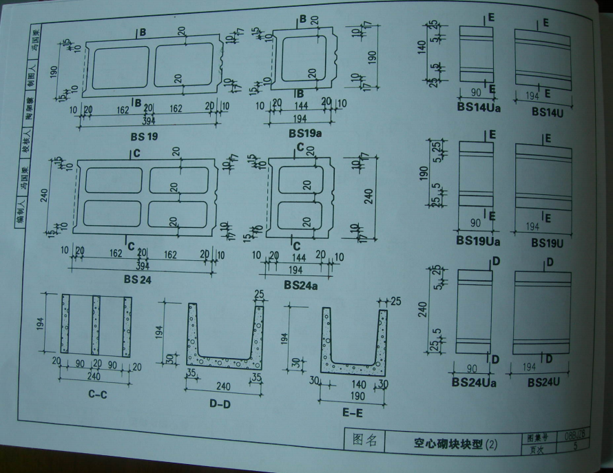 08BJZ8 BS密實(shí)薄壁空心填充砌塊