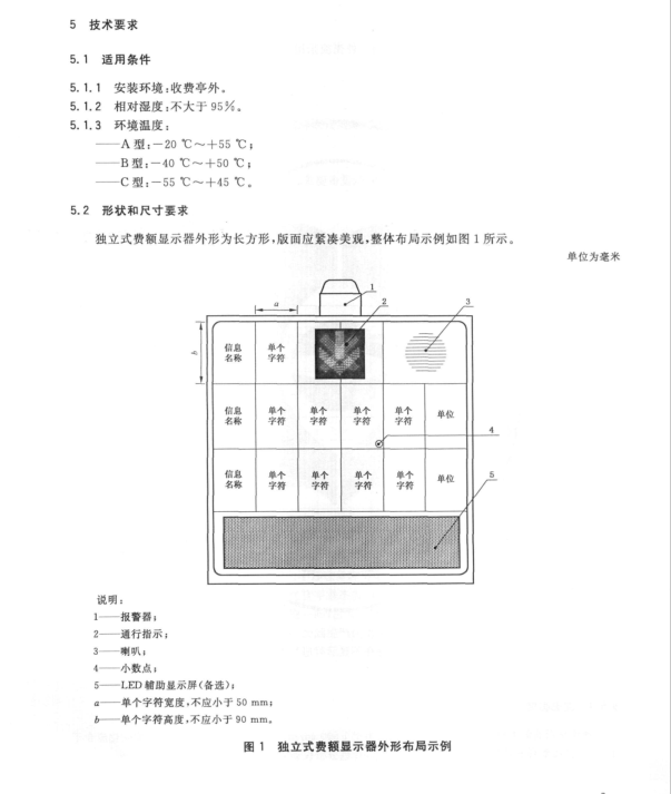 GB/T27879-2011 公路收費用費額顯示器