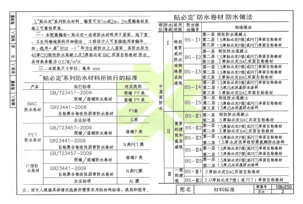 10BJZ50 “貼必定”自粘防水卷材