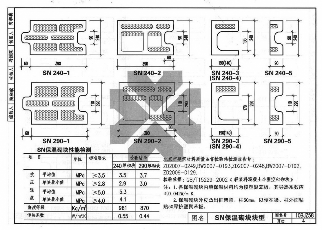 10BJZ58 SN保溫砌塊BM輕集料隔墻砌塊