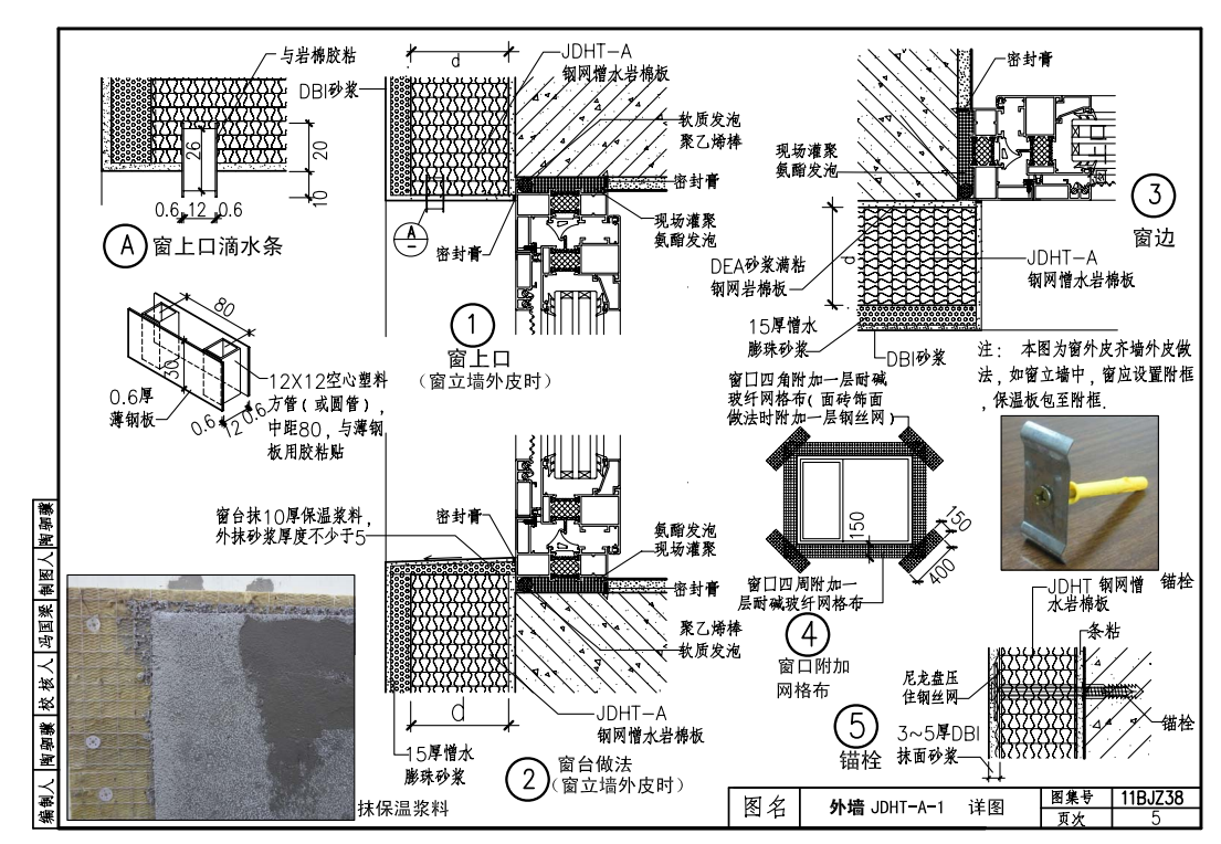 11BJZ38 JDHT鋼網(wǎng)巖棉板外墻外保溫系統(tǒng)