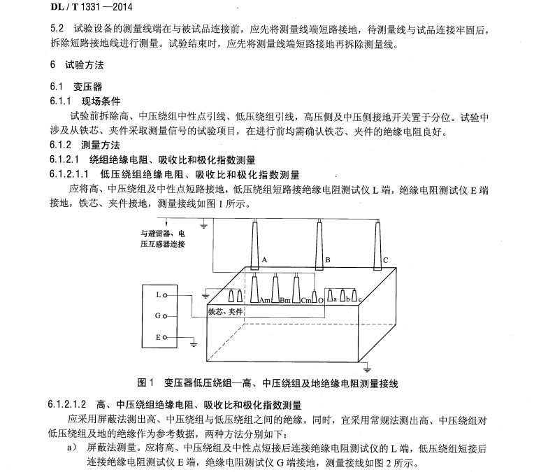 DL/T1331-2014 交流變電設(shè)備不拆高壓引線試驗(yàn)導(dǎo)則