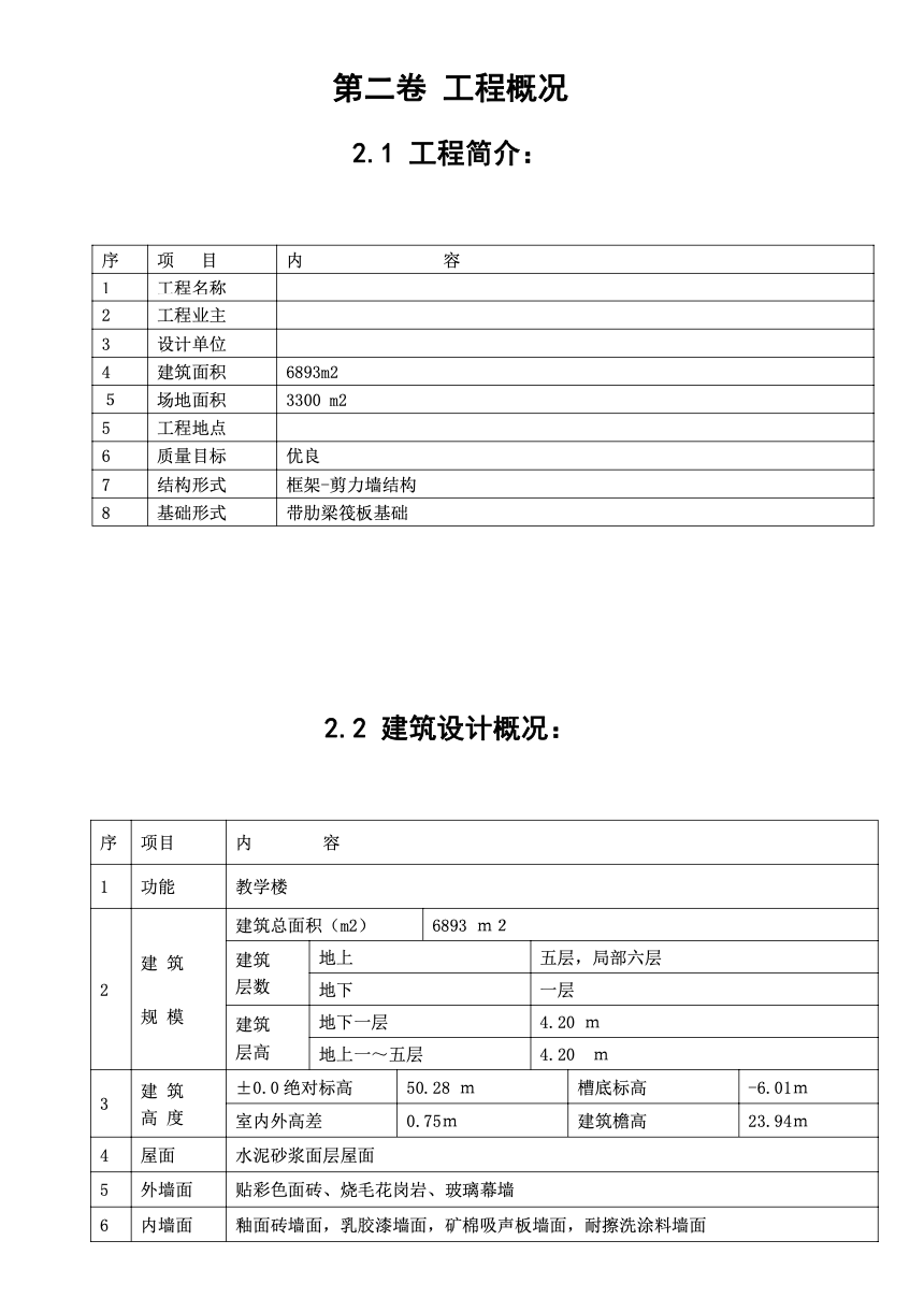 框架剪力墻結(jié)構(gòu)工程施工組織設計