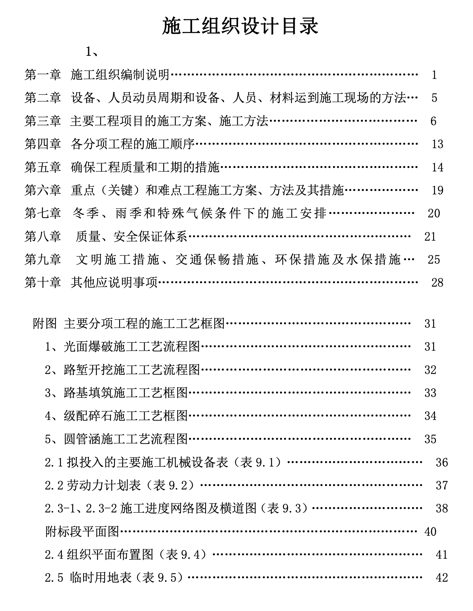 某基地關(guān)于配套道路二標(biāo)段工程施工組織設(shè)計(jì)