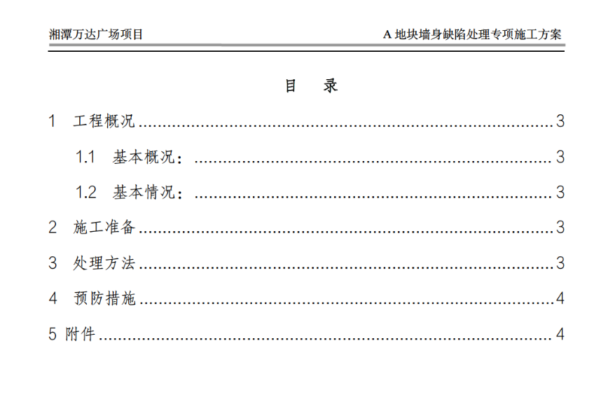 地塊墻身缺陷處理專(zhuān)項(xiàng)施工方案