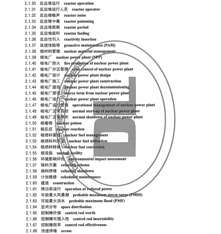 DL/T1033 5-2014 電力行業(yè)詞匯 第5部分 核能發(fā)電