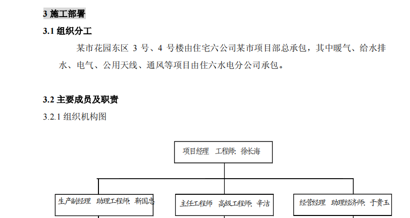 某市花園東區(qū)高教住宅小區(qū)三,、四號(hào)樓施組