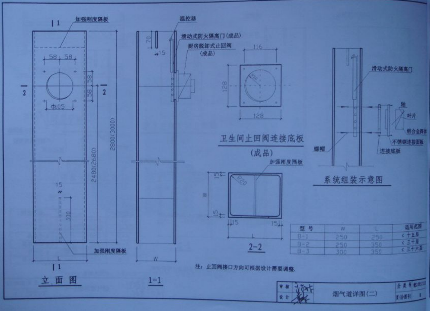 皖2005J112 住宅防火型煙氣集中排放系統(tǒng)