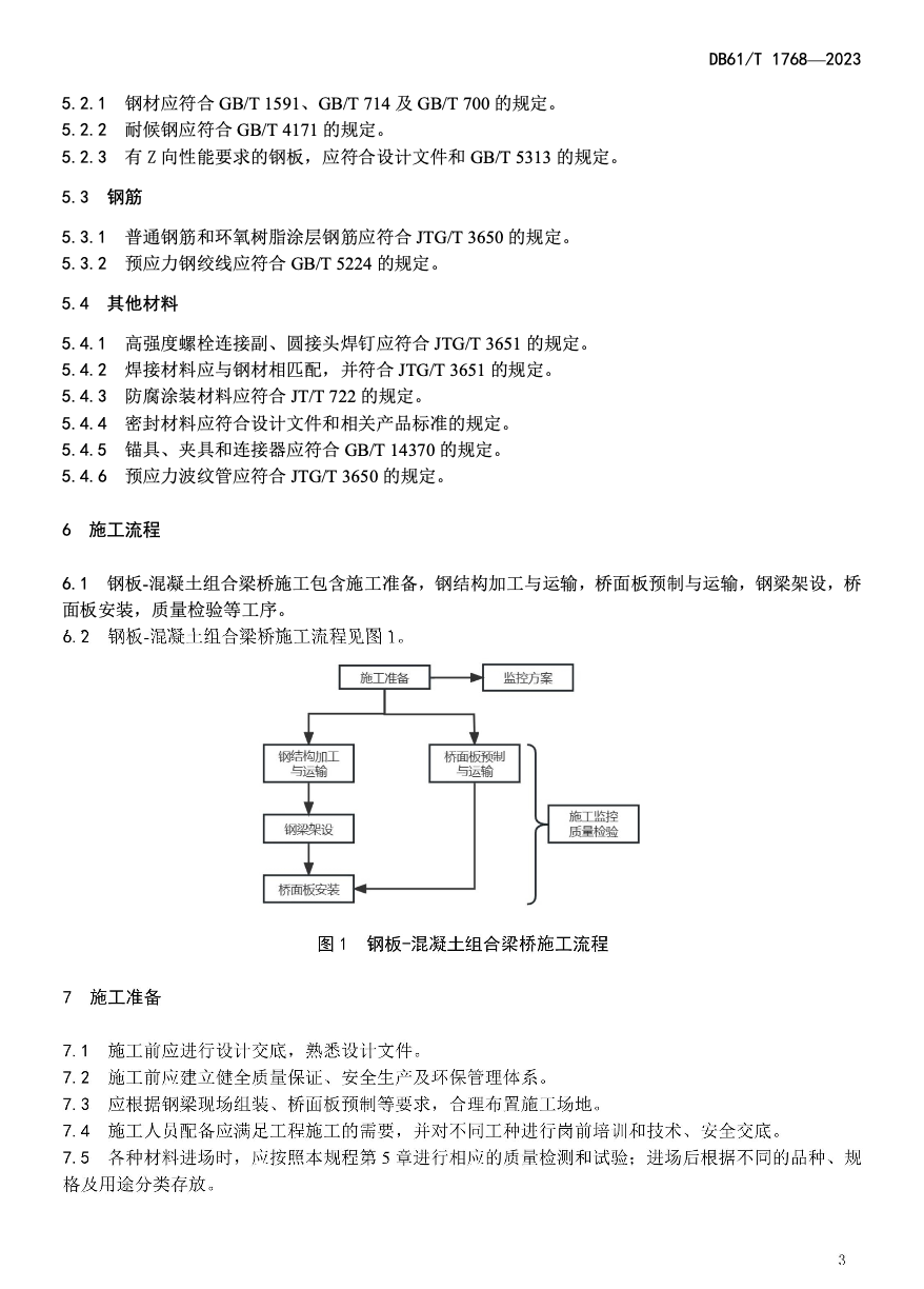 DB61T1768-2023鋼板-混凝土組合梁橋施工技術(shù)規(guī)程