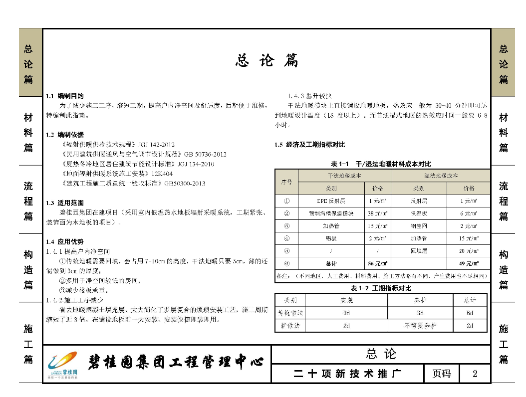 碧桂園干法地暖應(yīng)用指南