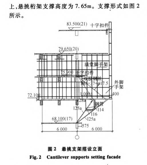 大跨度懸挑混凝土結(jié)構(gòu)支撐體系設(shè)計與施工