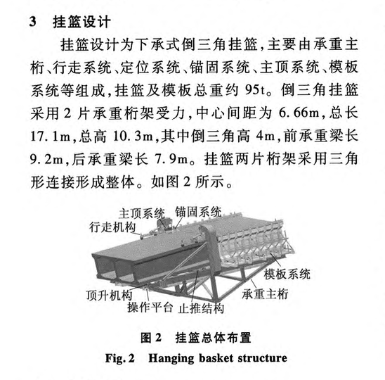 鋼筋混凝土拱橋懸臂澆筑倒三角掛籃設計與施工