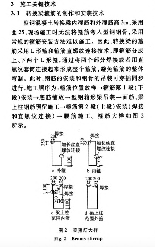 高層建筑大跨度型鋼混凝土高位轉(zhuǎn)換梁施工技術(shù)