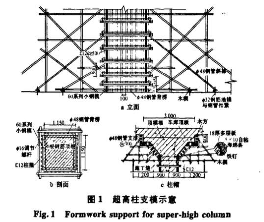 某工程大型鋼筋混凝土構(gòu)件支模技術(shù)