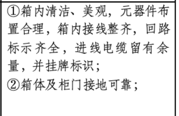 配電箱柜布線及接線安裝工藝標準