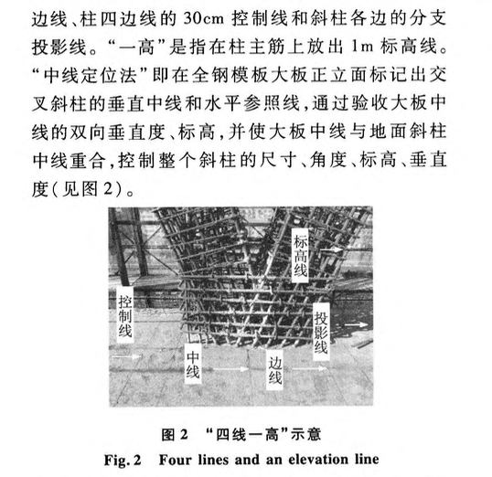 外筒鋼筋混凝土交叉斜柱施工技術(shù)